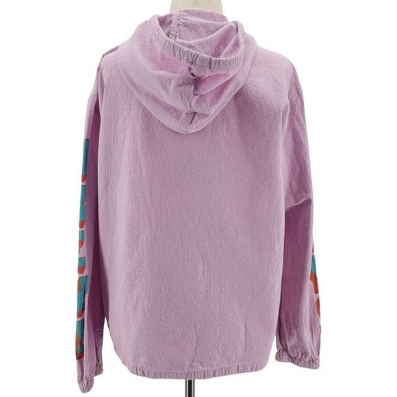 OBEY Logo Zipper Purple Hooded Jacket Womens XS - Picture 4 of 7